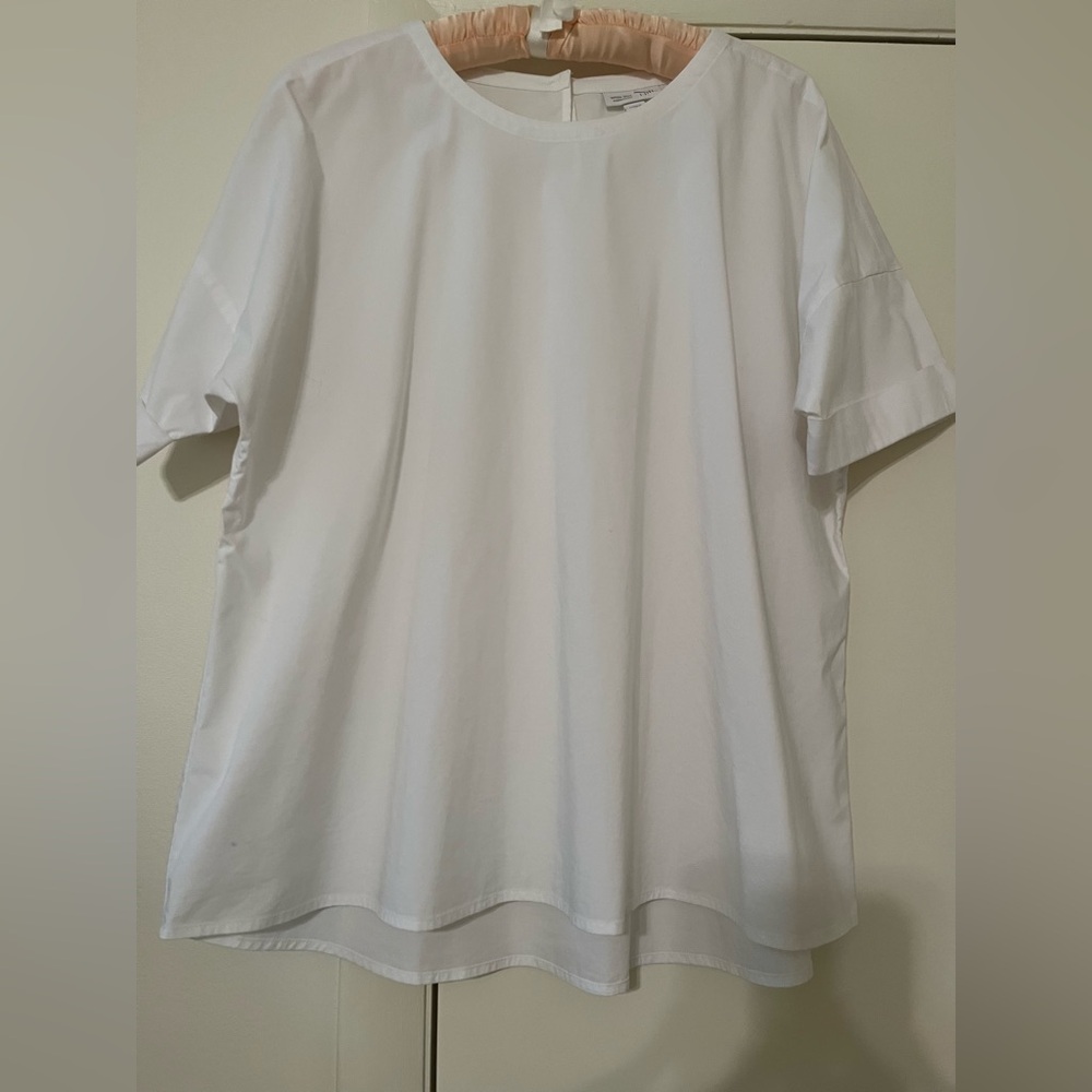J.jill Classic White womens short sleeve shirt